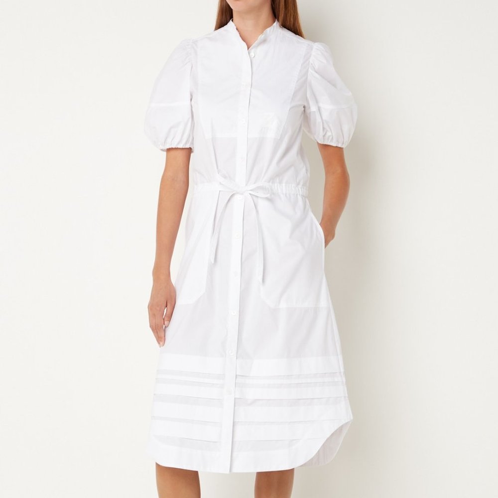 Zadig & Voltaire Ryana pop white shirt dress XS NWT